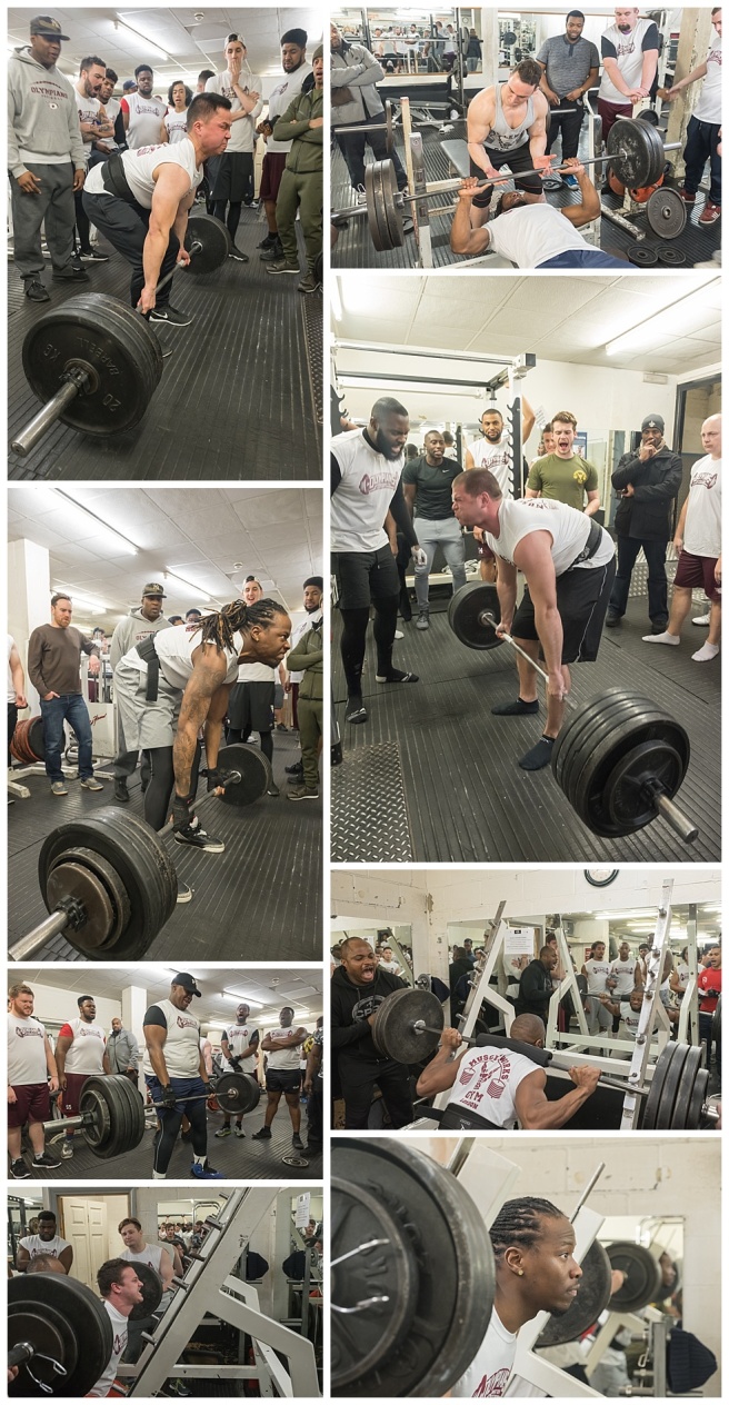 London Olympians weight lifting combine